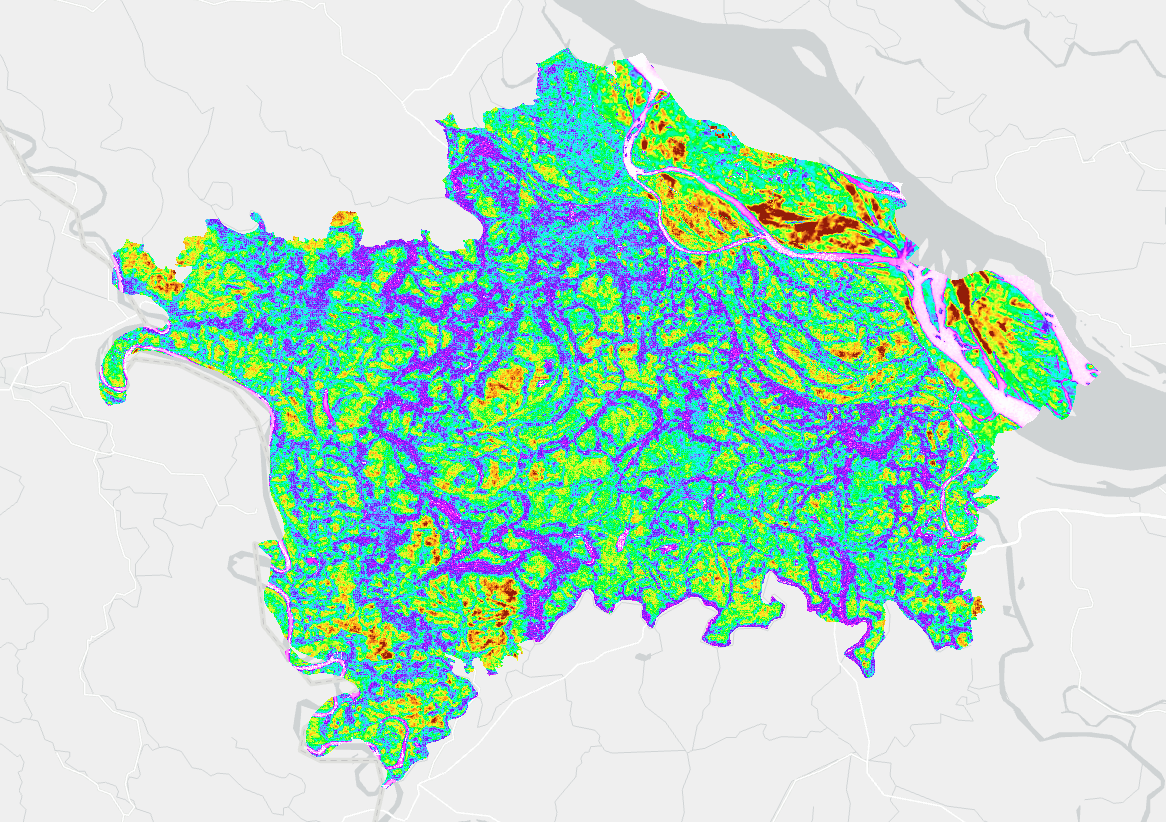Terrian and Temperature Interaction